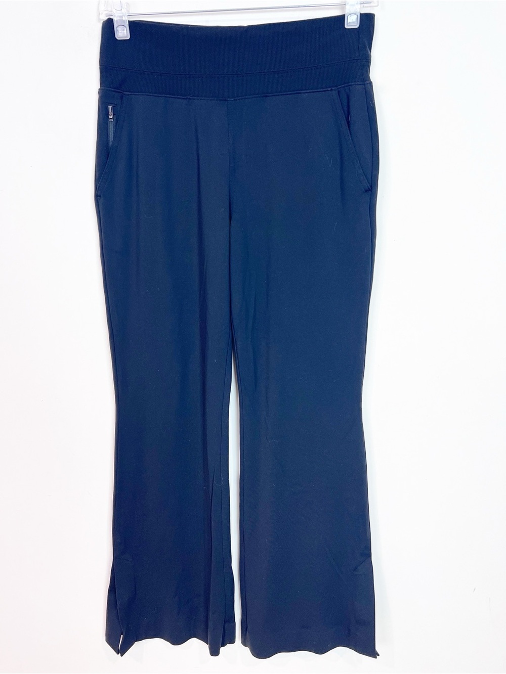 ATHLETA BLACK WIDE ELASTIC WAIST PANTS WOMENS SZ SMALL